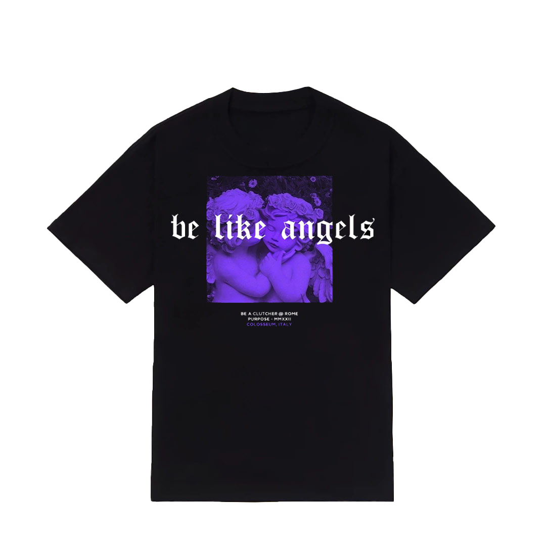 CAMISETA BE LIKE ANGELS - PRETO