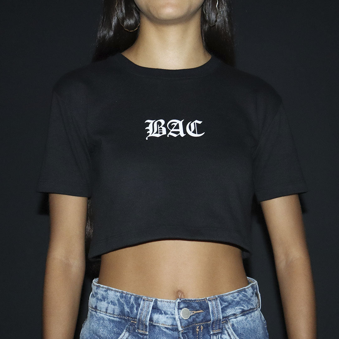 CROPPED CAMISETA - PRETO