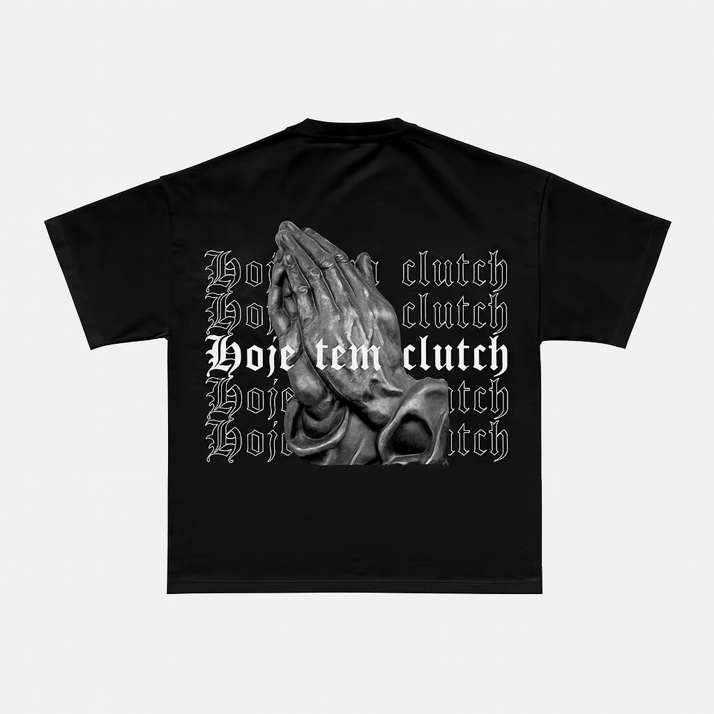 CAMISETA HAND OF CLUTCH - PRETO