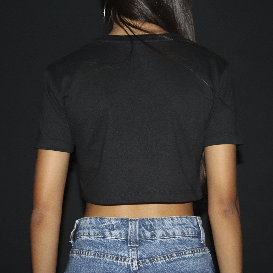 CROPPED CAMISETA - PRETO