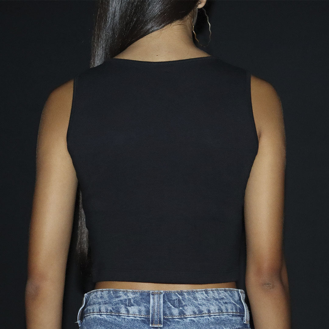 CROPPED REGATA - PRETO