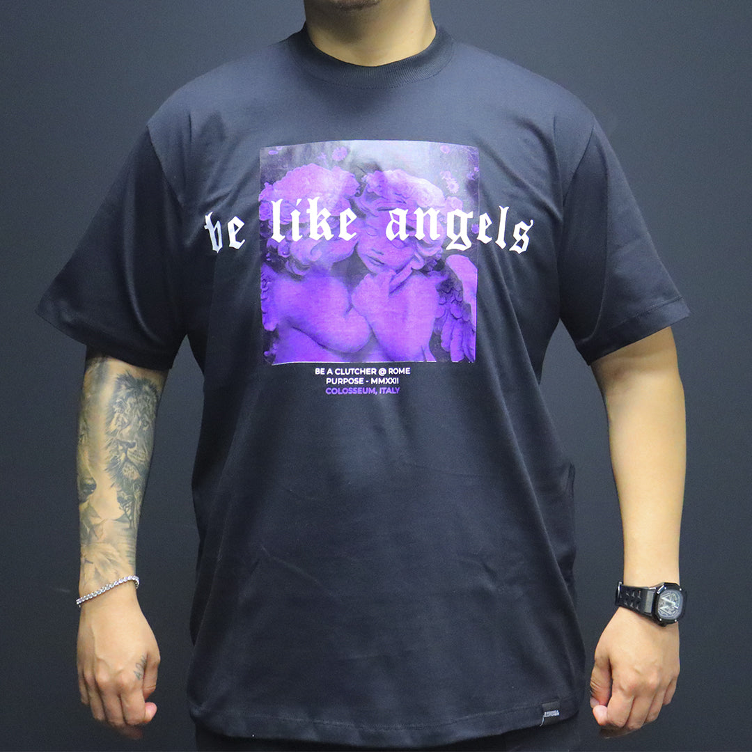 CAMISETA BE LIKE ANGELS - PRETO